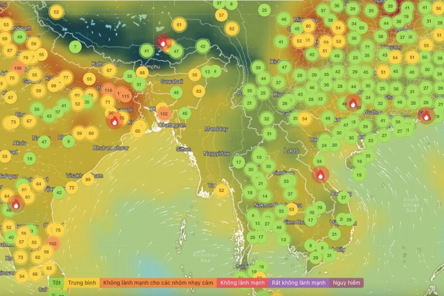 Tình hình ô nhiễm bụi mịn ở Việt Nam hiện nay